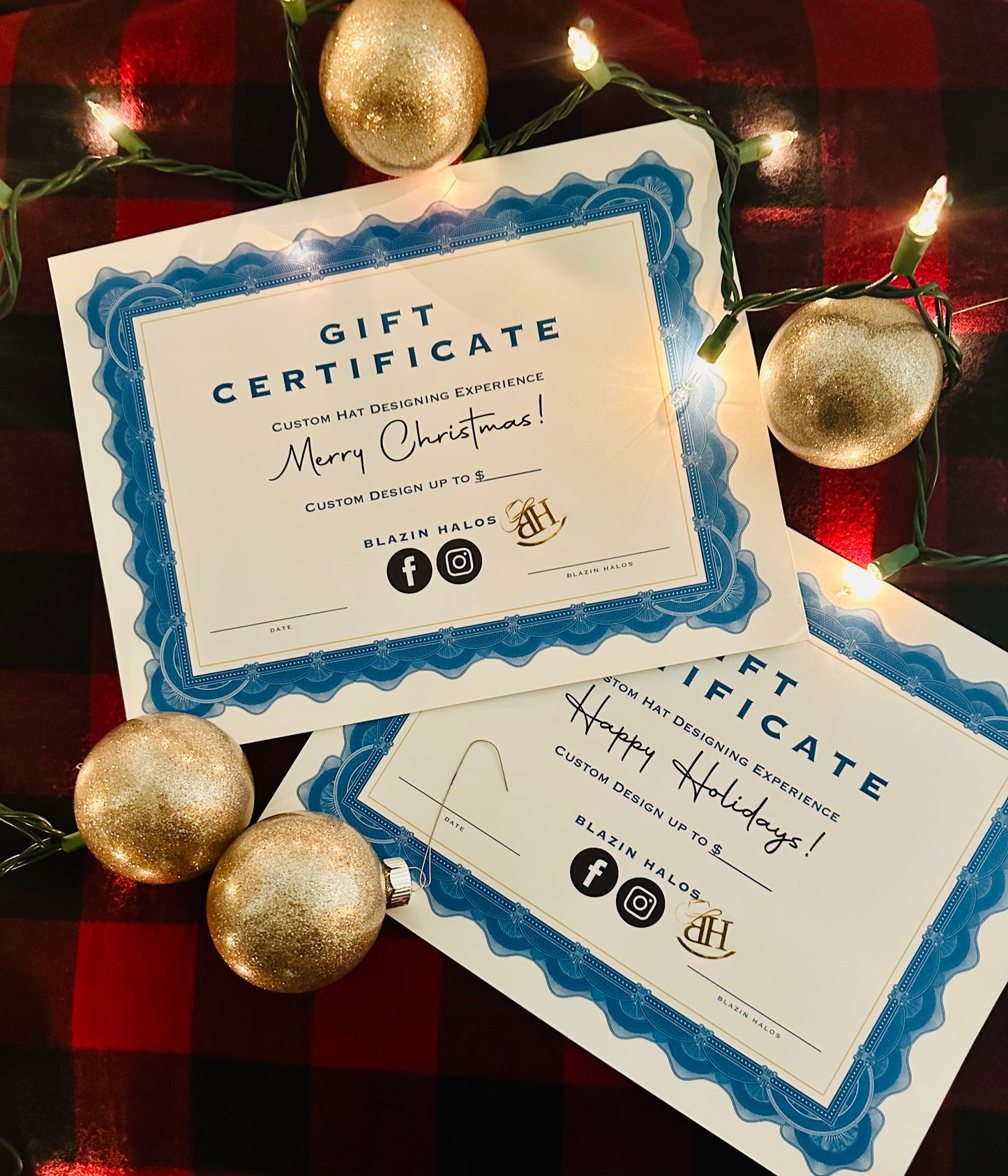 $100 Christmas and Holiday Gift Certificate