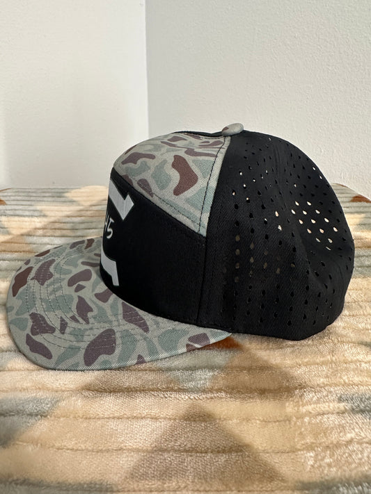 Colt 45 Black and Green Outline Duck Camo Laser Perforated Mesh