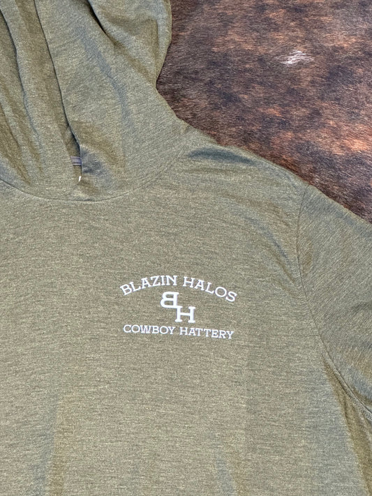 Blazin Halos Ranch Brand Light Weight Hooded Long Sleeve