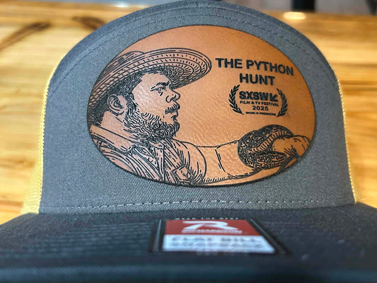 The Toby Benoit Collection - Richardson 7 Panel Trucker Hat with Custom Leather Engraved Patch