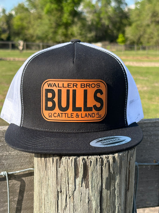 Waller Brothers Cattle & Land BULLS Yupoong 5 Panel Flat Brim Trucker Hat