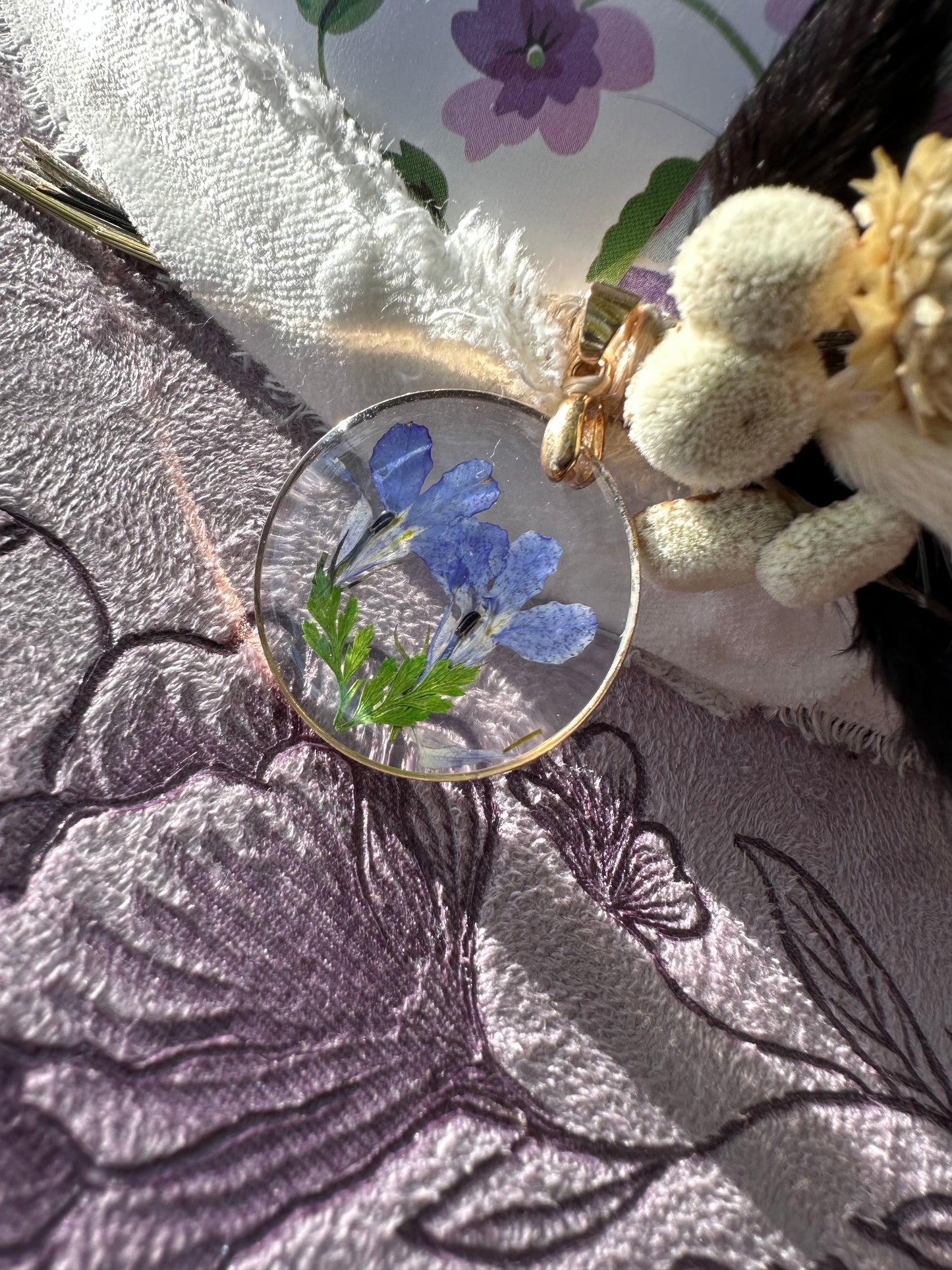 Hat #35 - Purple Flowers