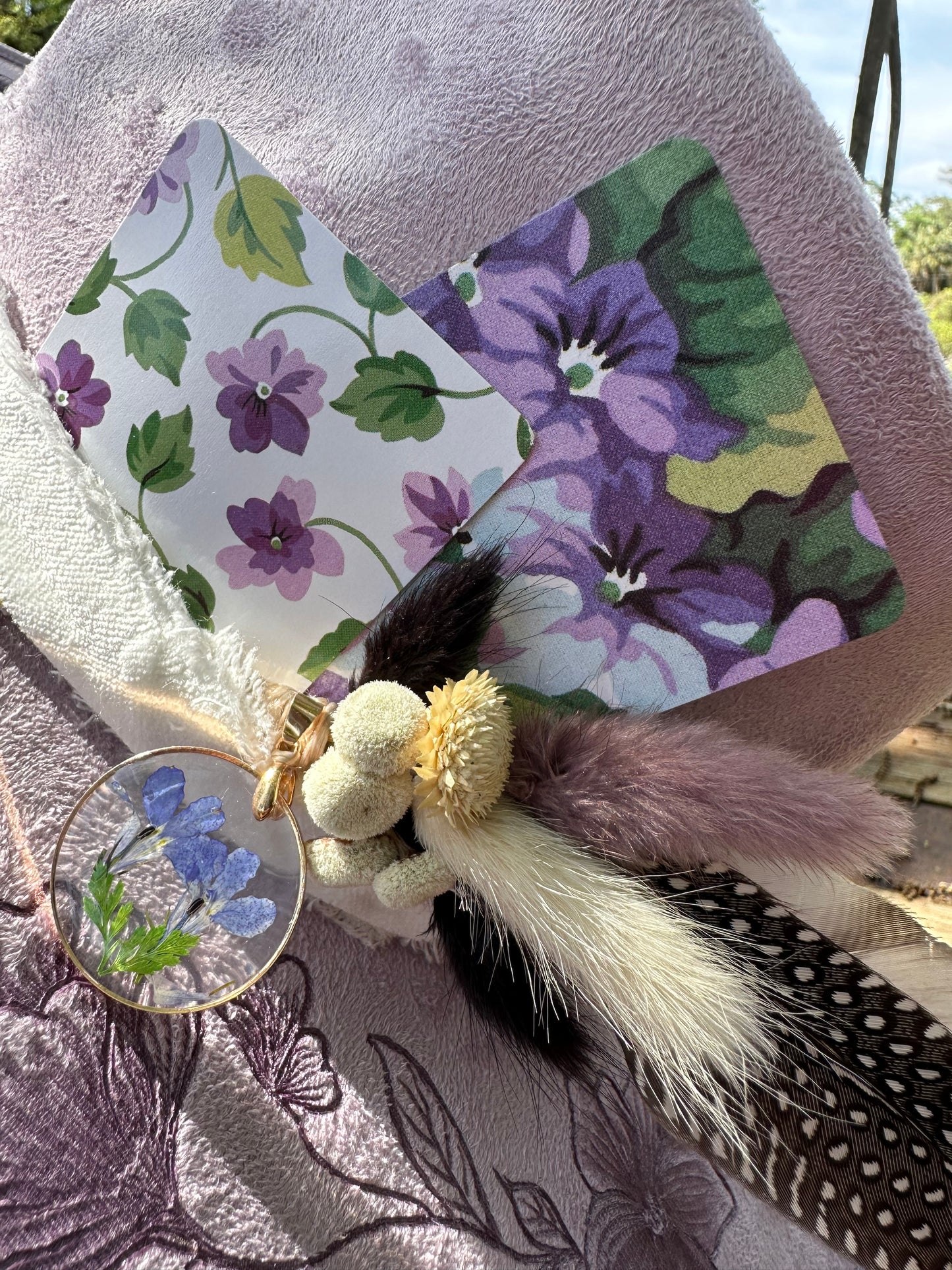 Hat #35 - Purple Flowers