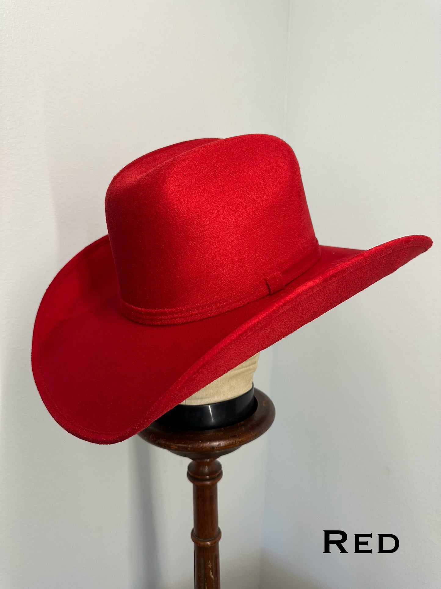 Vegan Suede Western Classic Hat