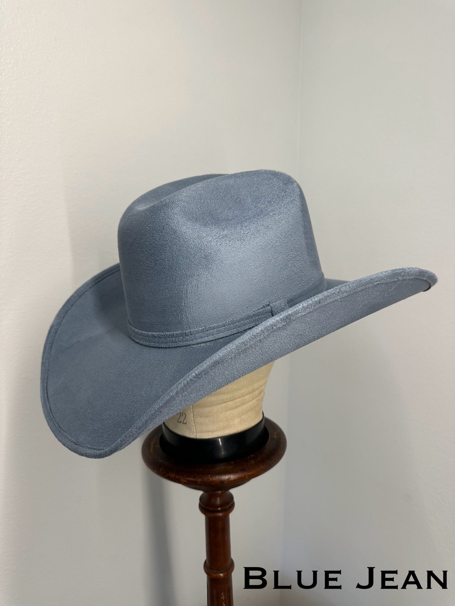 Vegan Suede Western Classic Hat