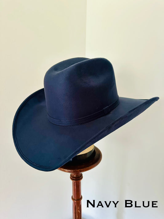 Vegan Suede Western Classic Hat