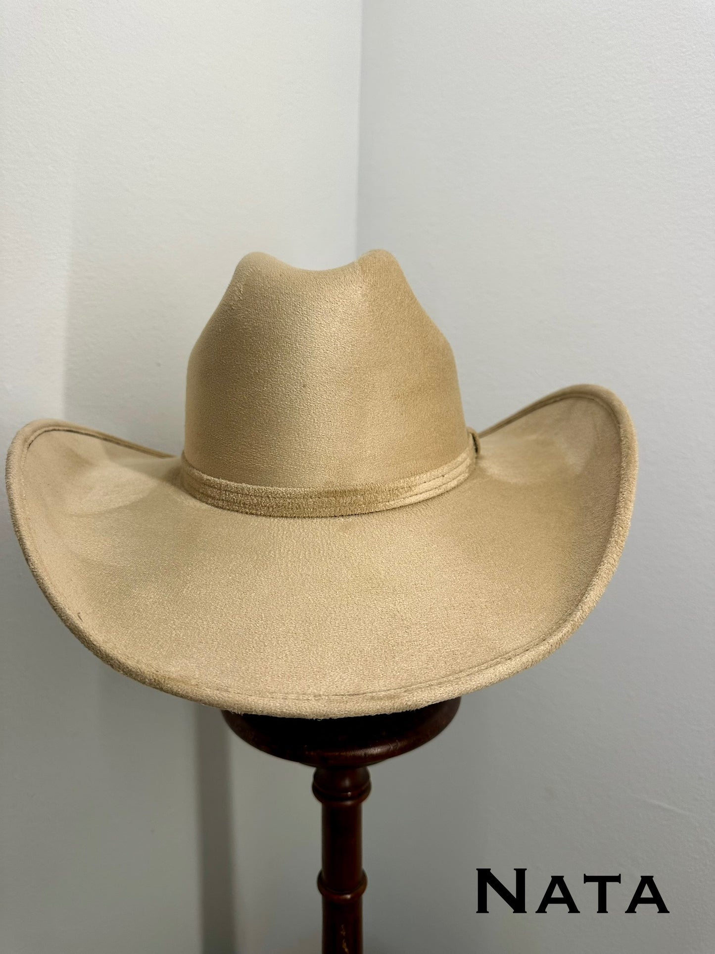 Vegan Suede Western Classic Hat