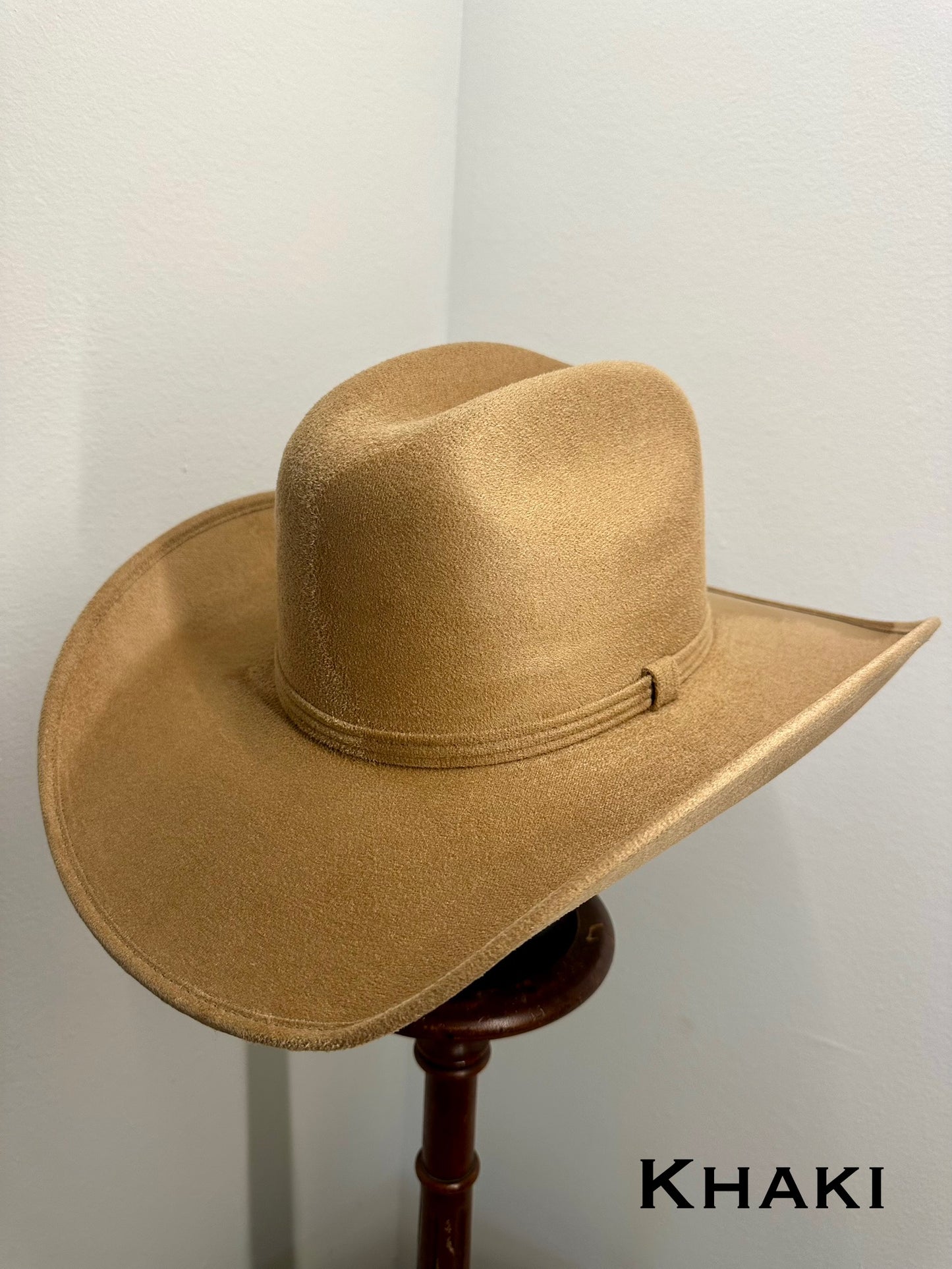 Vegan Suede Western Classic Hat