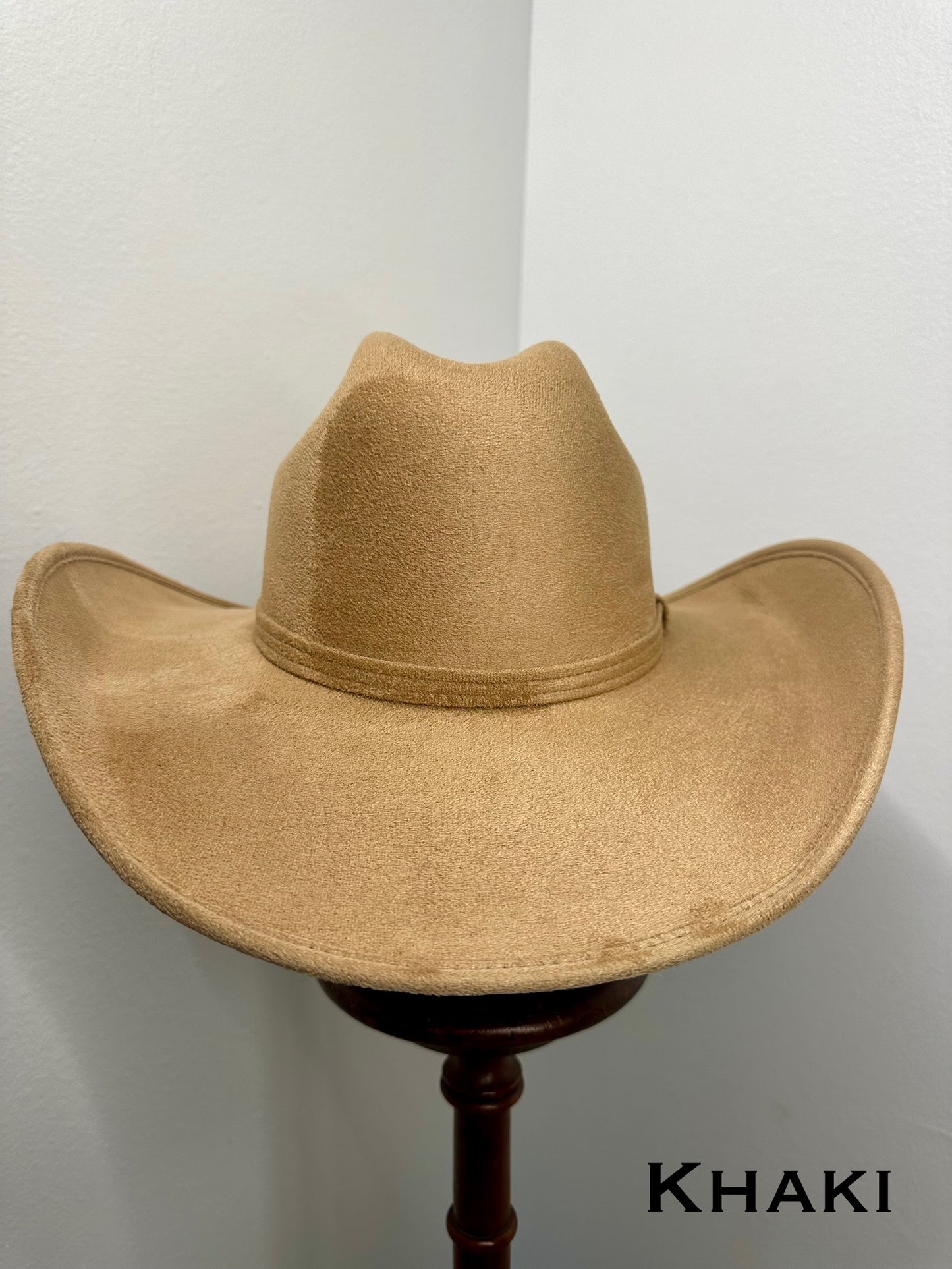 Vegan Suede Western Classic Hat