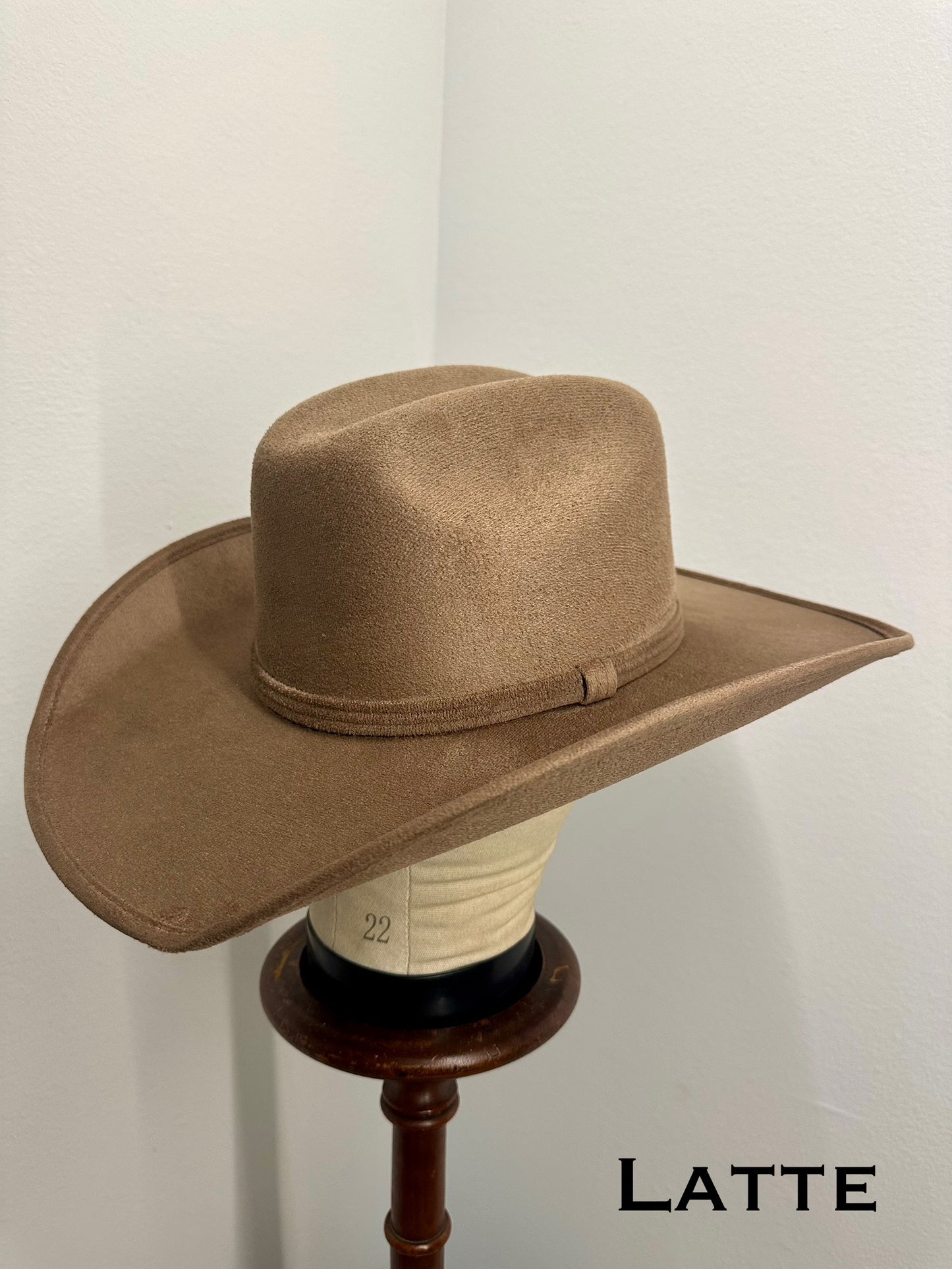 Vegan Suede Western Classic Hat