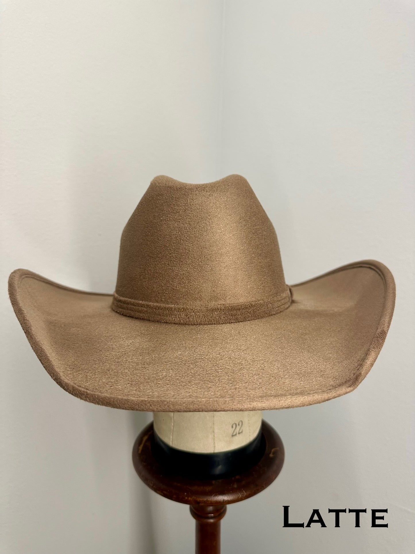 Vegan Suede Western Classic Hat