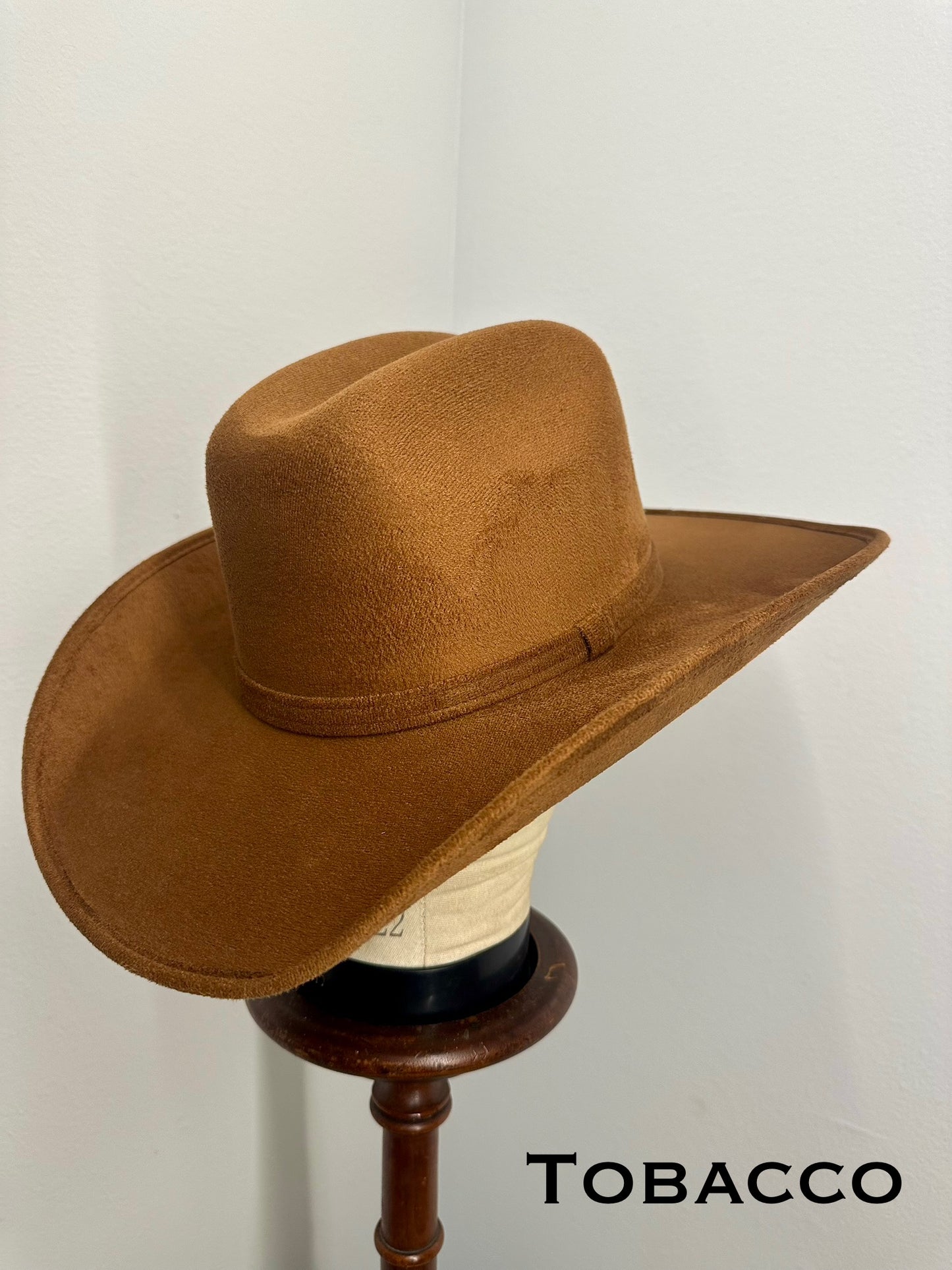 Vegan Suede Western Classic Hat
