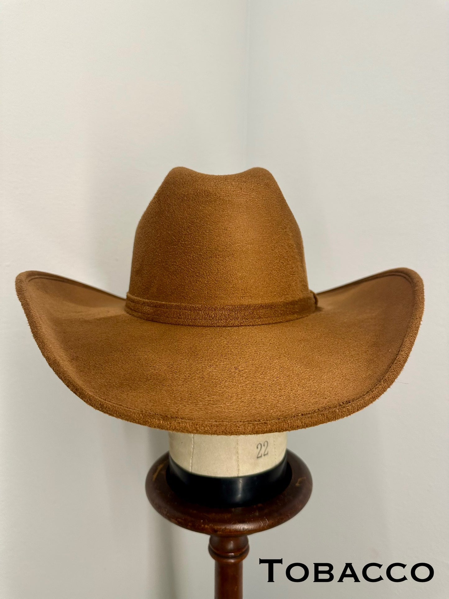 Vegan Suede Western Classic Hat