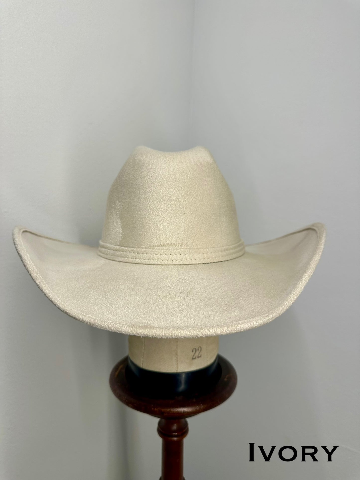 Vegan Suede Western Classic Hat