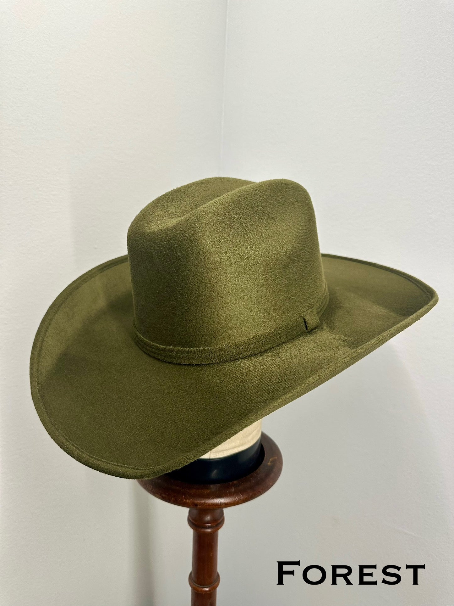 Vegan Suede Western Classic Hat