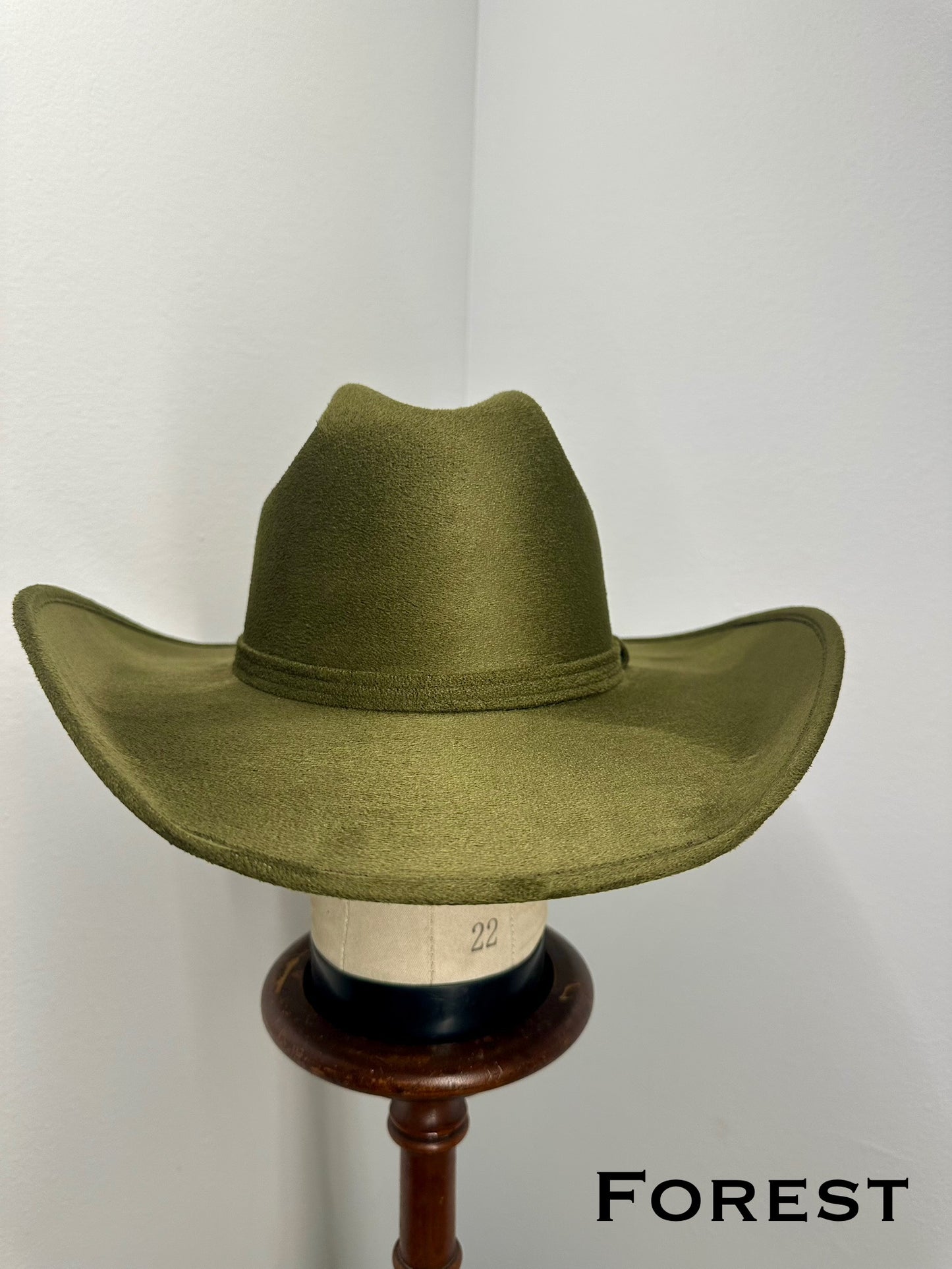 Vegan Suede Western Classic Hat