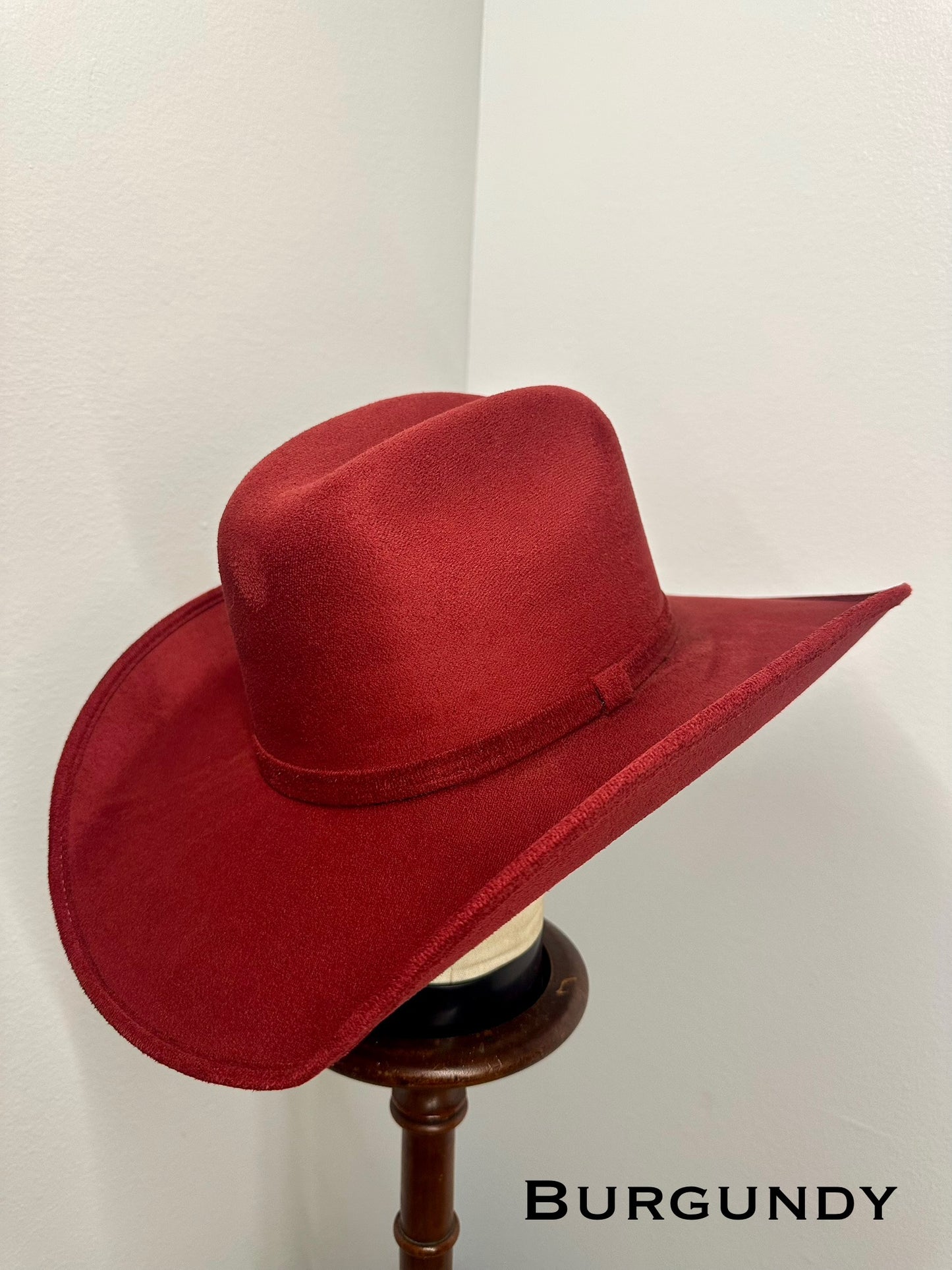 Vegan Suede Western Classic Hat