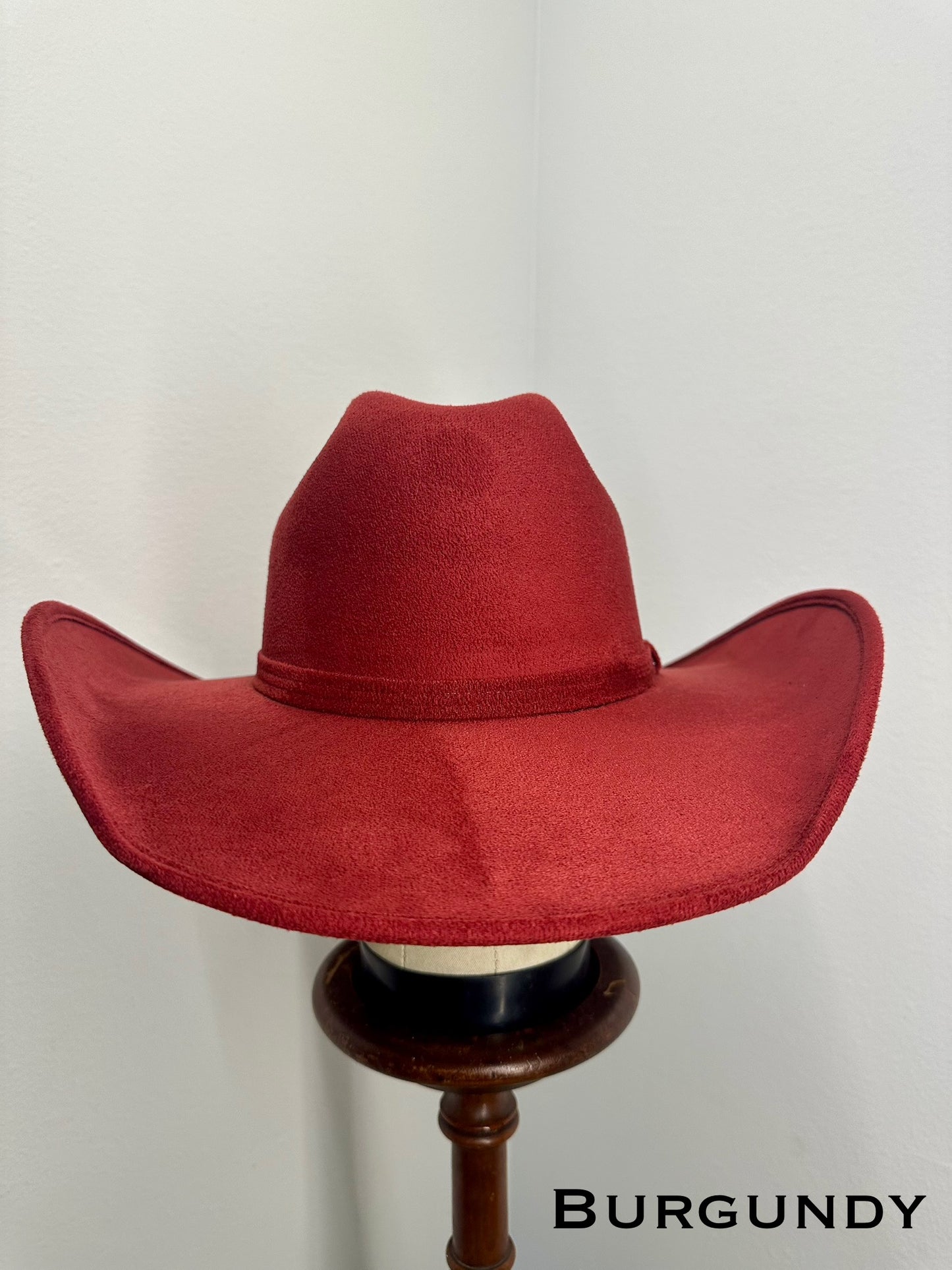 Vegan Suede Western Classic Hat