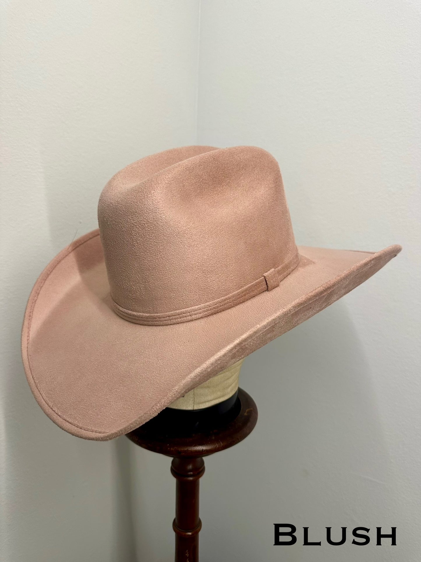 Vegan Suede Western Classic Hat