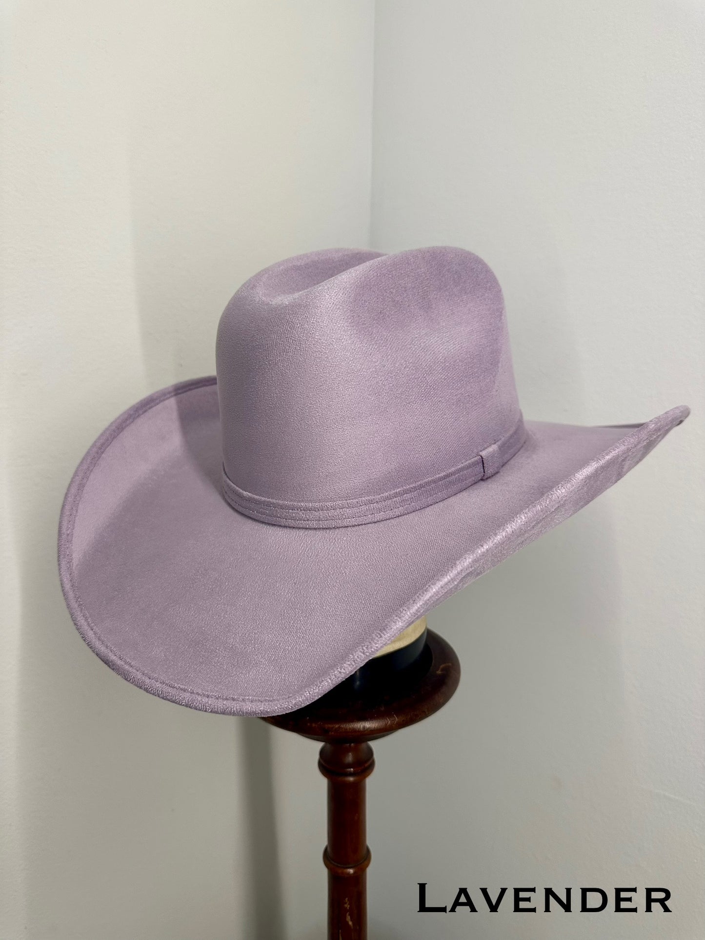 Vegan Suede Western Classic Hat