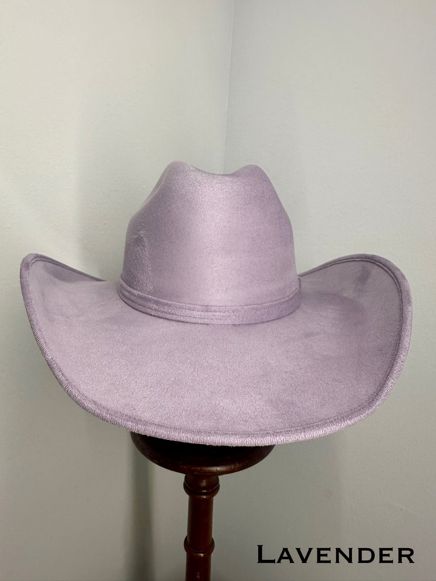 Vegan Suede Western Classic Hat