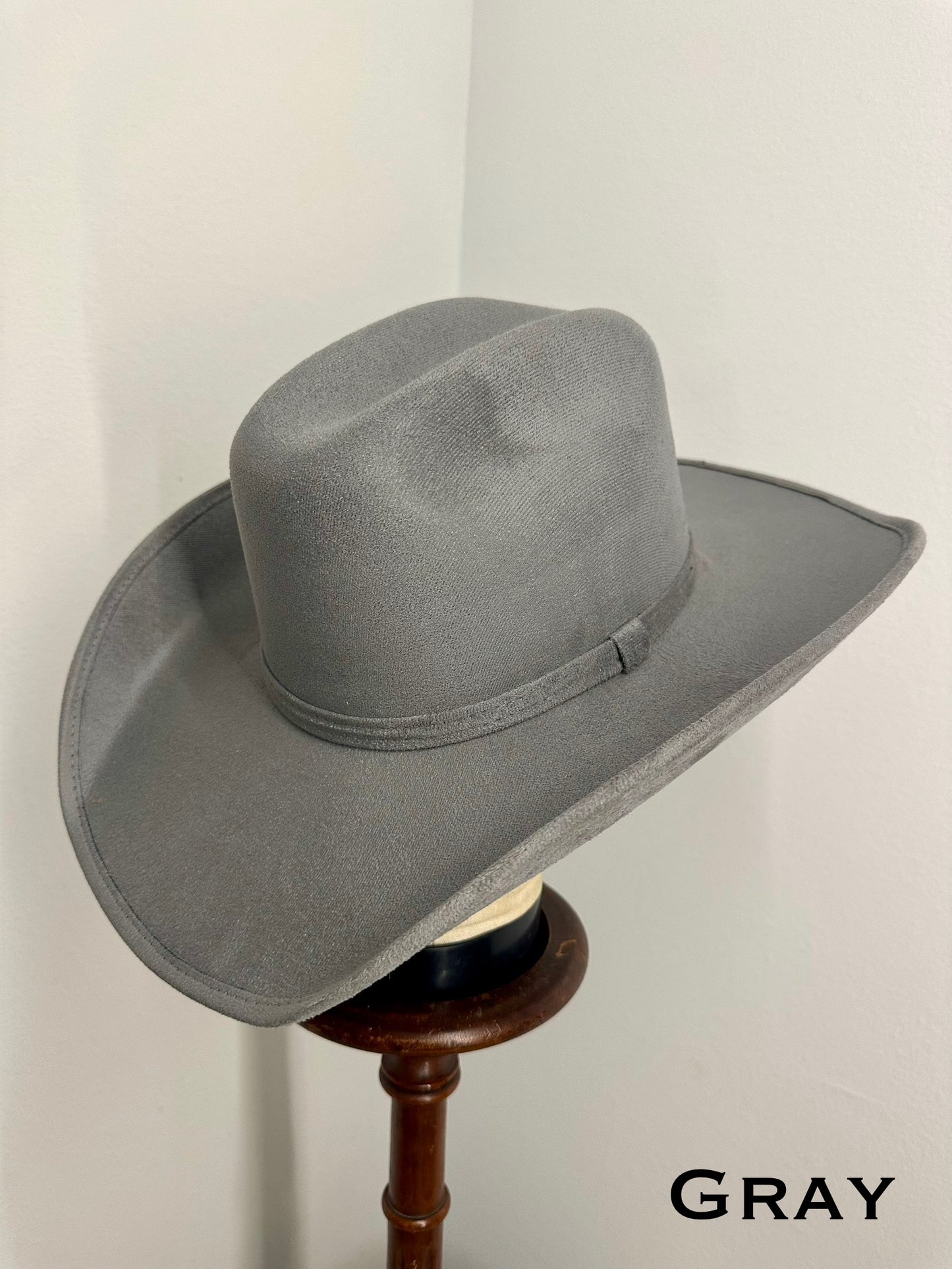 Vegan Suede Western Classic Hat