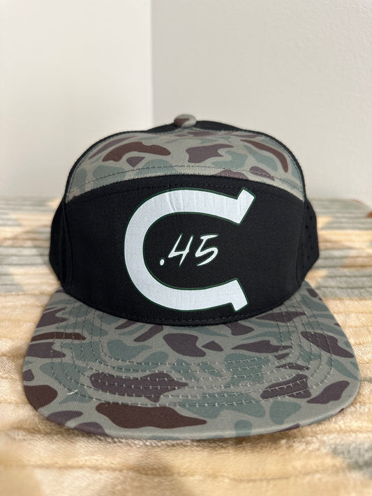 Colt 45 Black and Green Outline Duck Camo Laser Perforated Mesh