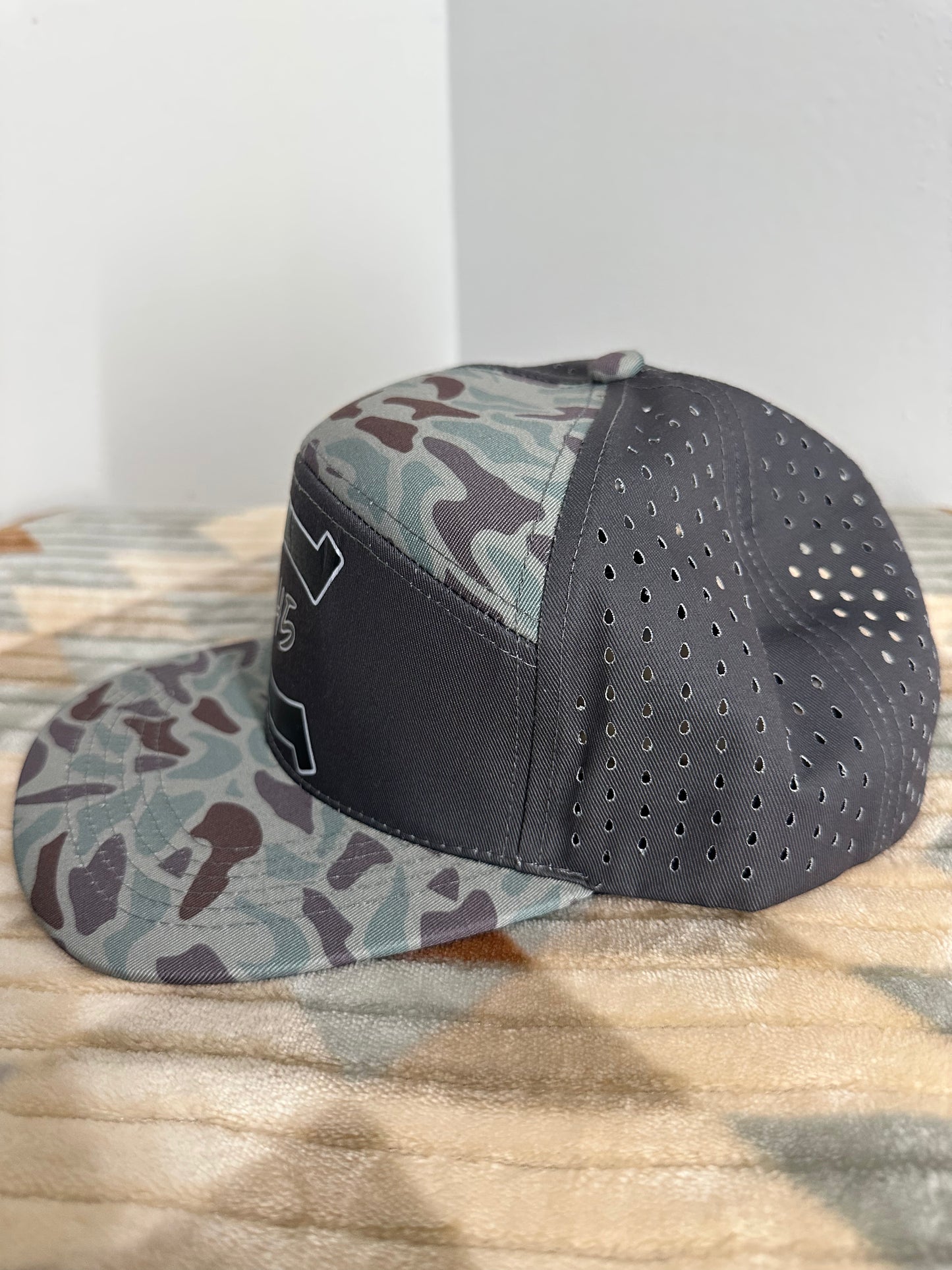 Colt 45 Green and Gray Duck Camo Laser Perforated Mesh