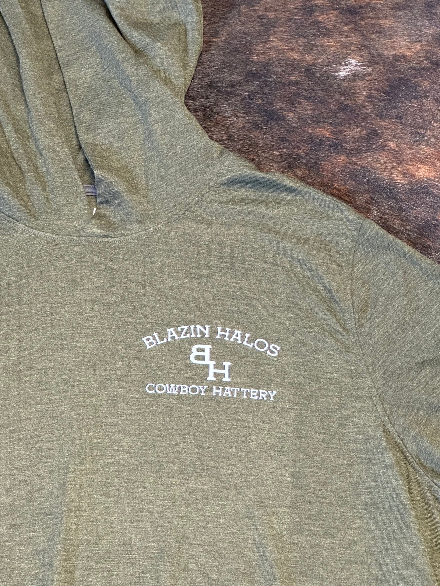 Blazin Halos Ranch Brand Light Weight Hooded Long Sleeve