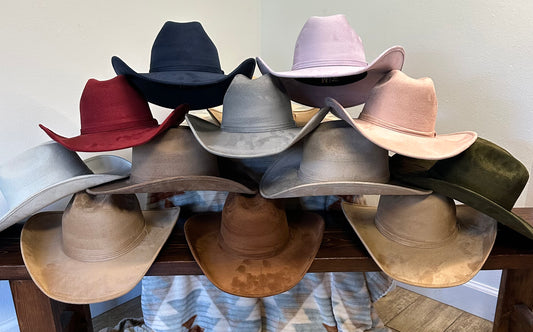 Vegan Suede Western Classic Hat
