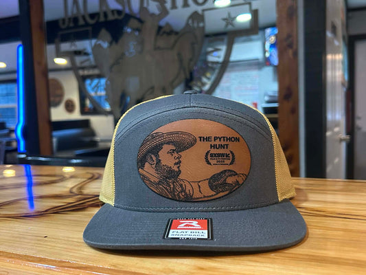 The Toby Benoit Collection - Richardson 7 Panel Trucker Hat with Custom Leather Engraved Patch